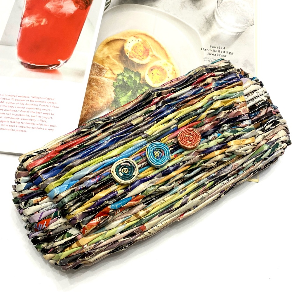 DIY Handmade Fashion Magazine Eco-Clutch Early-mid 2000s All Recycled Materials